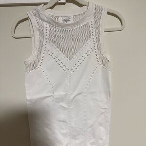 Athleta White Textured Tank Top